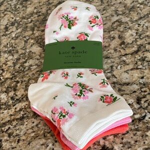 Kate Spade Quarter Socks 3 Pair